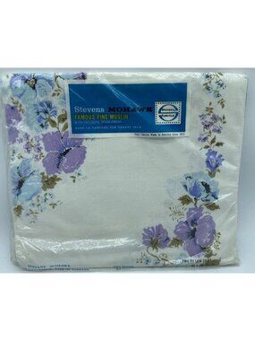 Stevens Utica Mohawk 2 Pillowcases Queen Marie Pattern Floral Cotton USA Made